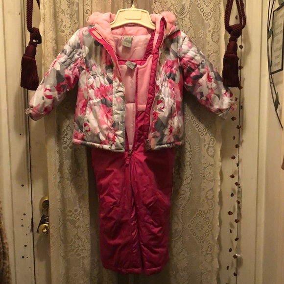ZERO POSUR-NWOT-2 TONE PINK SNOWSUIT W/JKT - Picture 2 of 9